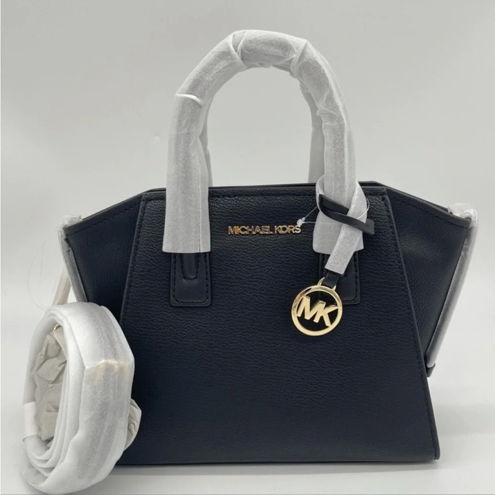 Michael Kors Avril Small Satchel Crossbody Black - Picture 5 of 9